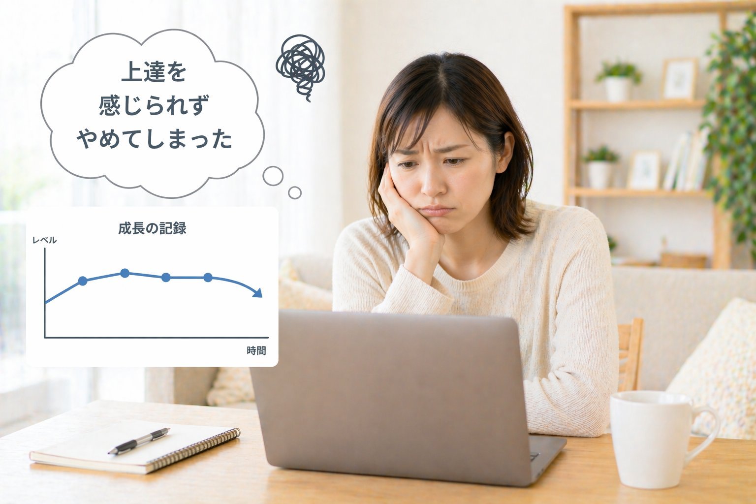上達感じない